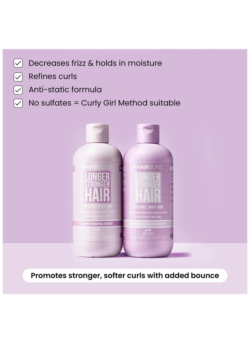 HAIR BURST - Wavy & Curly Hair Shampoo and Conditioner Set — Sulfate, SLS, Paraben Free, CGM Approved - Nourishing Amino Acids, Almond Extract & Cherry Oil - Curl Enhancing, Frizz Control & Moisturising - Image 1