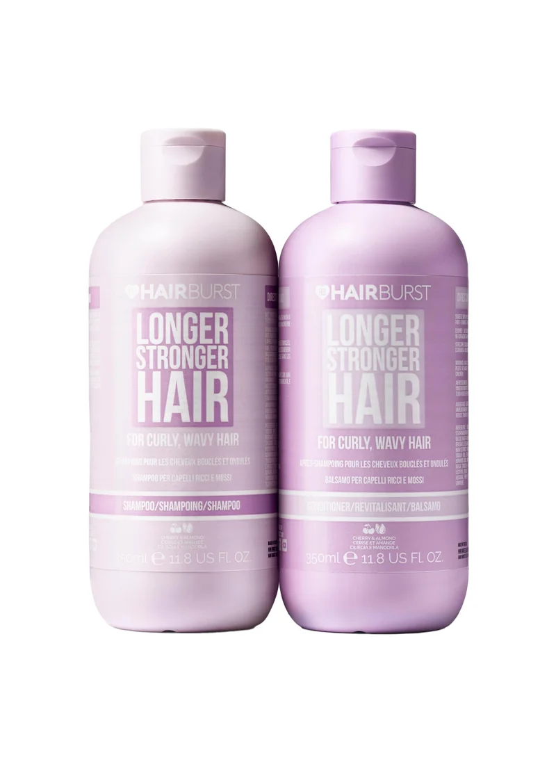 HAIR BURST Wavy & Curly Hair Shampoo and Conditioner Set — Sulfate, SLS, Paraben Free, CGM Approved - Nourishing Amino Acids, Almond Extract & Cherry Oil - Curl Enhancing, Frizz Control & Moisturising