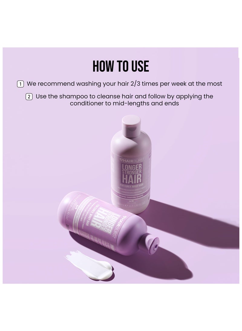 HAIR BURST - Wavy & Curly Hair Shampoo and Conditioner Set — Sulfate, SLS, Paraben Free, CGM Approved - Nourishing Amino Acids, Almond Extract & Cherry Oil - Curl Enhancing, Frizz Control & Moisturising - Image 1