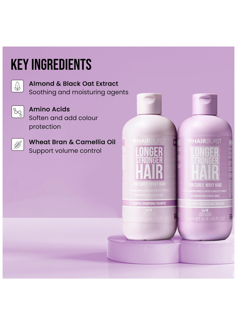 HAIR BURST - Wavy & Curly Hair Shampoo and Conditioner Set — Sulfate, SLS, Paraben Free, CGM Approved - Nourishing Amino Acids, Almond Extract & Cherry Oil - Curl Enhancing, Frizz Control & Moisturising - Image 1