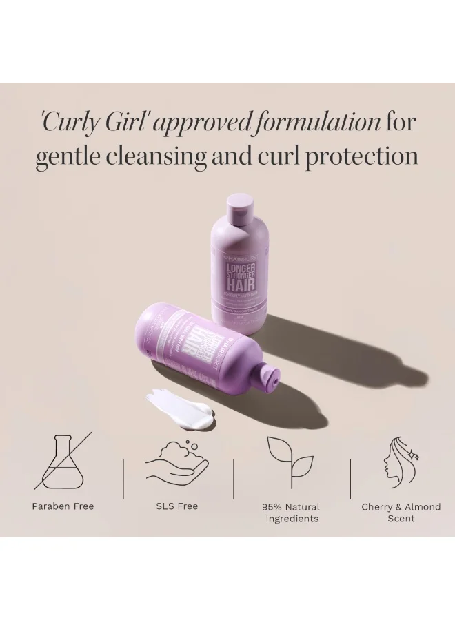 هيربرست شامبو وبلسم للشعر الطويل والقوي المتموج والمجعد - خالٍ من السلفات والبارابين، معزز للأحماض الأمينية وزيت اللوز والكرز