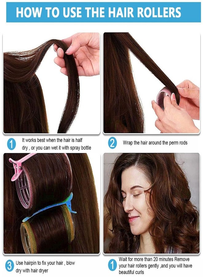 FICTIOUS Heatless Hair Curler Roller Kit For All Hair Types, 3 Sizes Self Grip Magic Hair Roller Clips for 6 Long size rollers, 6 Medium size rollers and 6 Short rollers Hair with 6 Bang Clips, 1 Stainless Steel Hair Comb - Image 2