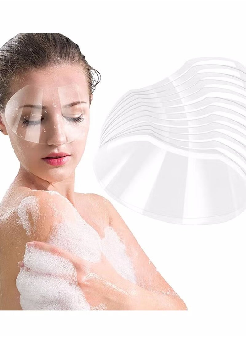 Generic 50 Pcs Disposable Face Sheilds Clear Shower Eye Shield Plastic Face Visors Hairdresser Transparent Hairspray Shield Makeup Protector For Eyelash Extensions Hair Cutting Makeup Shower  - Image 2