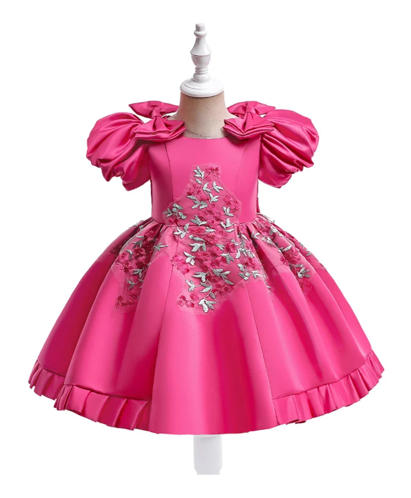 Mark & Mia Mark & Mia Bow Embellished and Floral Embroidered Detailed Dress - Pink