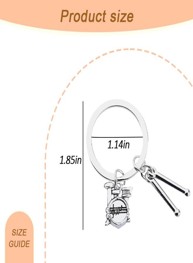 Yreamont Drum Keychain Gifts for Son Grandson Drummers Gifts for Women Men Music Gifts for Daughter Son Music Lovers Gifts for Nephew Friend Drum Accessories Gifts for Percussionists - Image 2