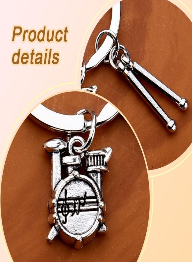 Yreamont Drum Keychain Gifts for Son Grandson Drummers Gifts for Women Men Music Gifts for Daughter Son Music Lovers Gifts for Nephew Friend Drum Accessories Gifts for Percussionists - Image 4