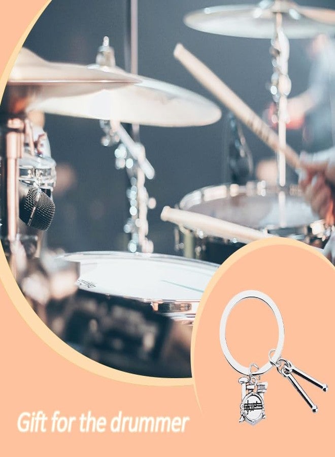 Yreamont Drum Keychain Gifts for Son Grandson Drummers Gifts for Women Men Music Gifts for Daughter Son Music Lovers Gifts for Nephew Friend Drum Accessories Gifts for Percussionists - Image 3