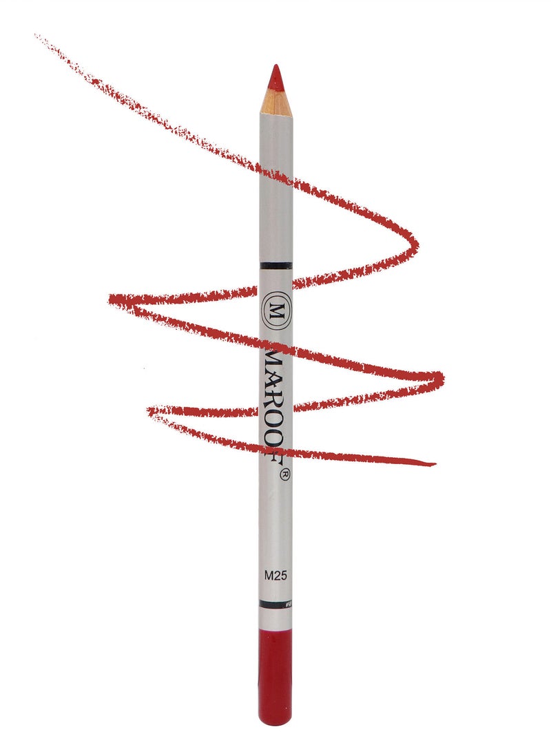 MAROOF Soft Eye and Lip Liner Pencil M25 Strawberry Red - Image 2