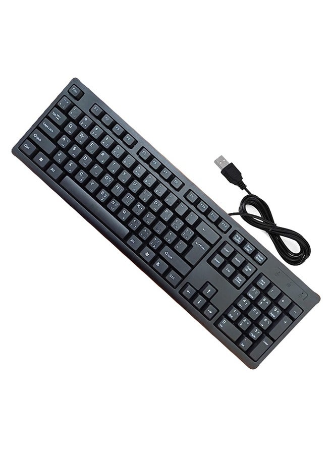 Wired keyboard with USB port Arabic-English convenient and comfortable for the eyes /H-820