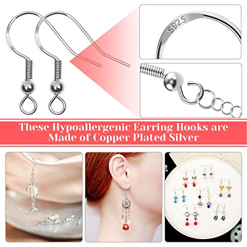 Thrilez Hypoallergenic Earring Making Kit, Thrilez 3080Pcs Earring Supplies Kit Includes Earring Hooks, Earring Backs, Jump Rings, Eye Pins, Earring Posts and Tools for Earring Making and Repairing - Image 3
