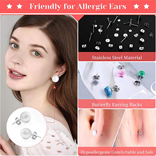 Thrilez Hypoallergenic Earring Making Kit, Thrilez 3080Pcs Earring Supplies Kit Includes Earring Hooks, Earring Backs, Jump Rings, Eye Pins, Earring Posts and Tools for Earring Making and Repairing - Image 4
