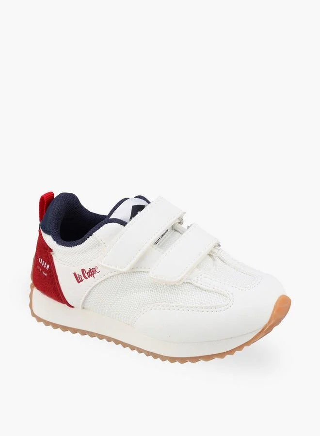 لي كوبر Girls Panelled Hook & Loop Ankle School Sneakers