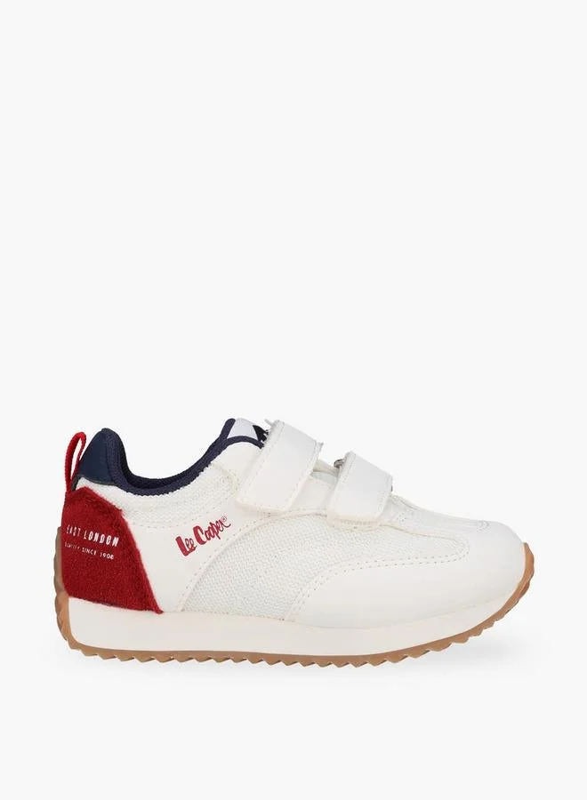 Girls Panelled Hook & Loop Ankle School Sneakers