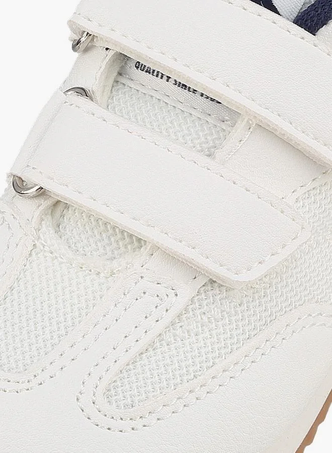Lee Cooper WHITE Girls Panelled Hook & Loop Ankle School Sneakers for Women | Best Price UAE