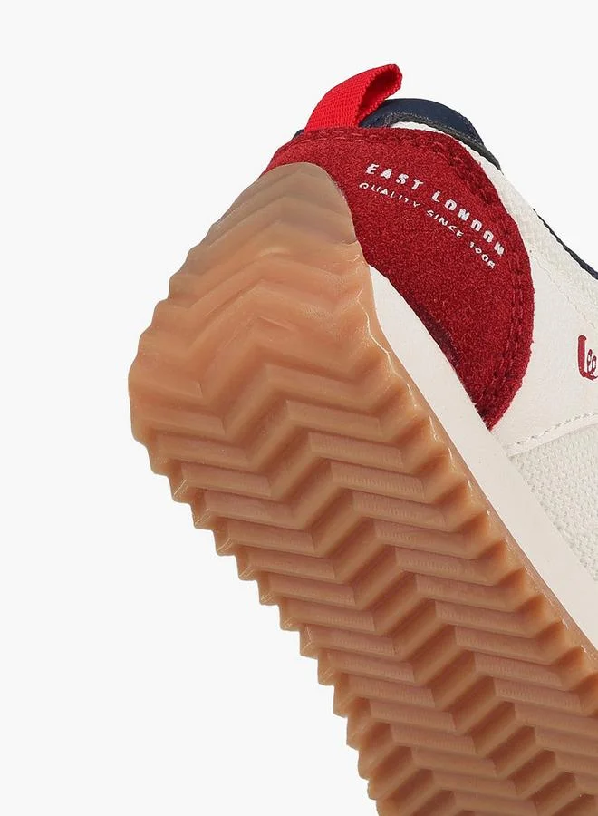 Lee Cooper WHITE Girls Panelled Hook & Loop Ankle School Sneakers for Women | Best Price UAE