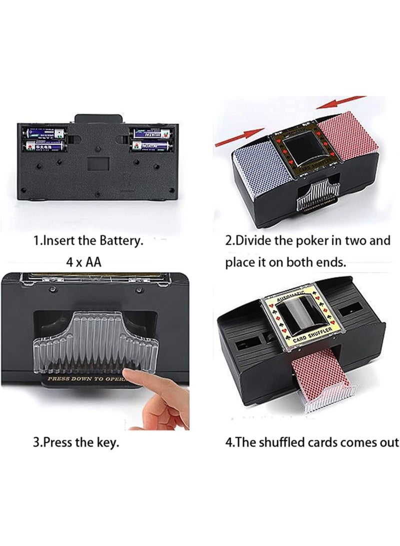 Card Shuffler, 2 Decks, Automatic Card Shuffler, Electric  Operated Playing Card Shuffler for Home, Party, Club,  Games - Image 4