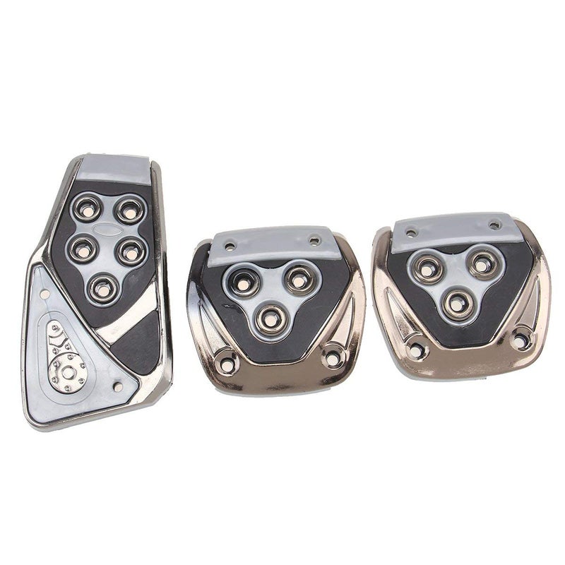 Oshotto 3 Pcs Non-Slip Manual CS-375 Car Pedals kit Pad Covers Set Compatible with MG Hector (Grey) - Image 3