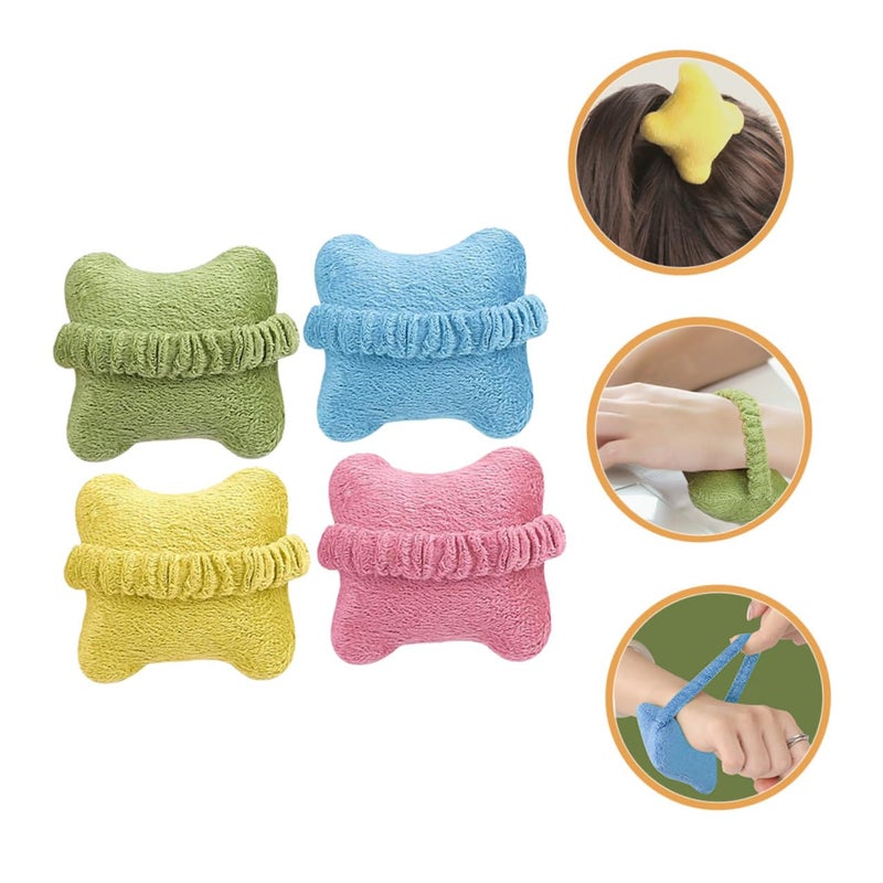4Pcs Ergonomic Mouse Wrist Rest Pads Small Cushion Support With Comfortable Curve Design Pink Blue Yellow Green - Image 3