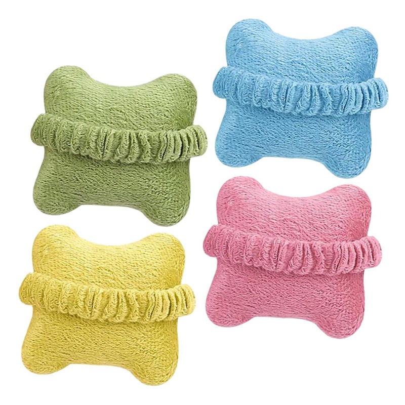 4Pcs Ergonomic Mouse Wrist Rest Pads Small Cushion Support With Comfortable Curve Design Pink Blue Yellow Green - Image 2