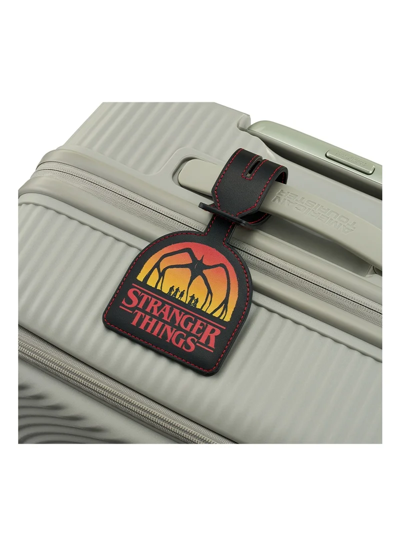 امريكان توريستر Stranger Things Hellfire Club Luggage Tag, Multicolor|Clear Identification Window|Lightweight & Compact