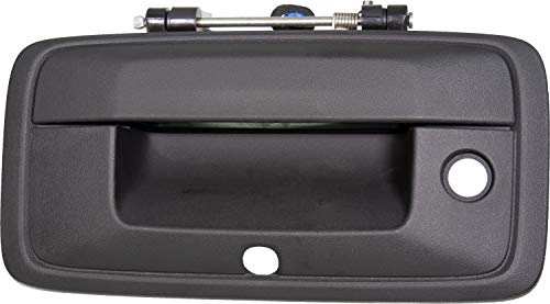 APDTY 141403 Tailgate Handle Textured Black Models wTwo Holes Lock Backup Camera Holes - Image 1