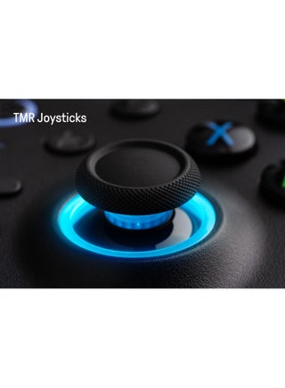 جهاز التحكم اللاسلكي Ultimate 2 للألعاب، مزوَّد بعصيّ تحكم بتقنية TMR، ومفاتيح زنادية قابلة للتبديل بين تقنية Hall Effect والاستجابة اللمسية، ودعم التحكم بالحركة، وتكنولوجيا اتصال لاسلكي بـ8 سرعات، ومحطّة شحن، وحلقة إضاءة RGB نارية، متوافق مع أجهزة الكمبيوتر وأندرويد. - view 3