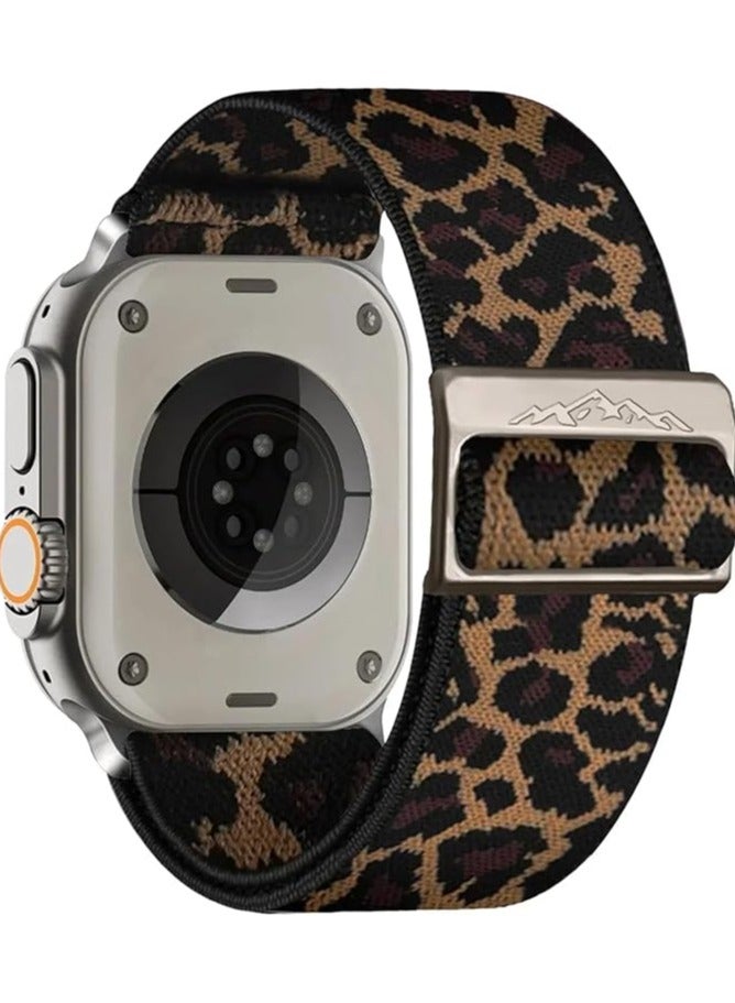 Solo Loop Nylon Band Compatible with Apple Watch Ultra 2/Ultra, Braided Elastic Sport Strap Soft Fabric Replacement Band for Men and Women, Fits iWatch Series SE/10/9/8/7/6/5/4, 49mm 46mm 45mm 44mm 42mm