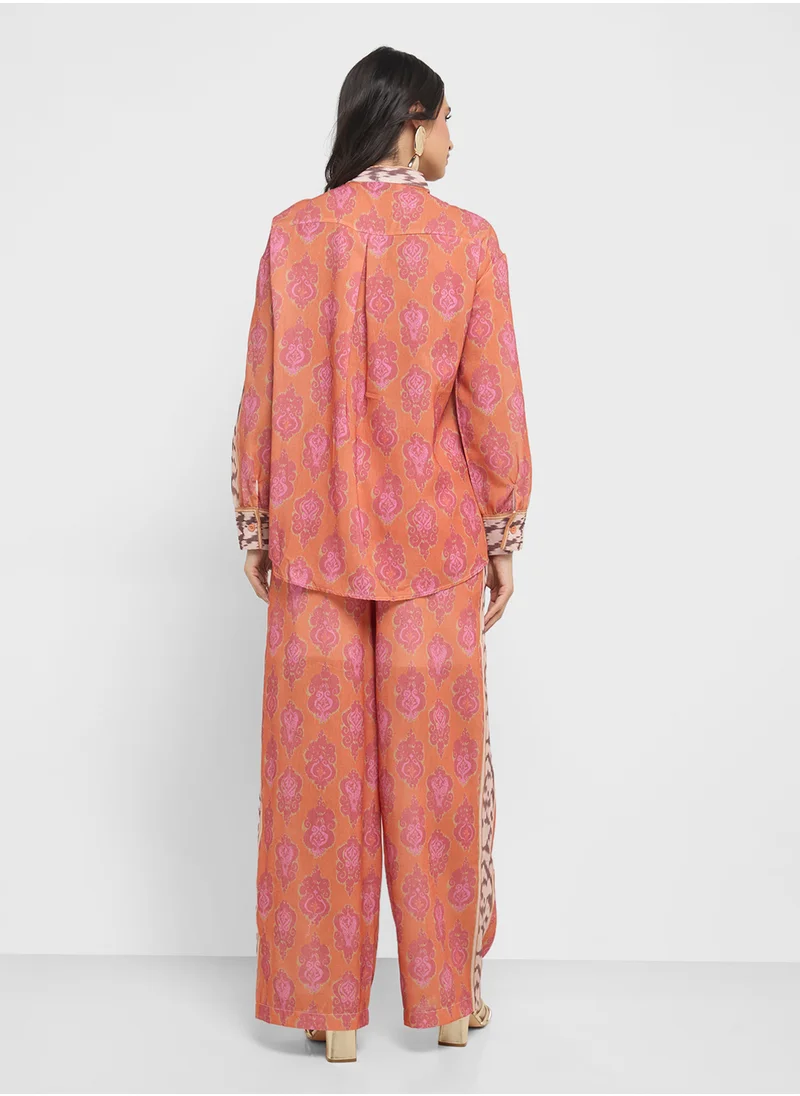 ايلا Printed Top & Pant Set