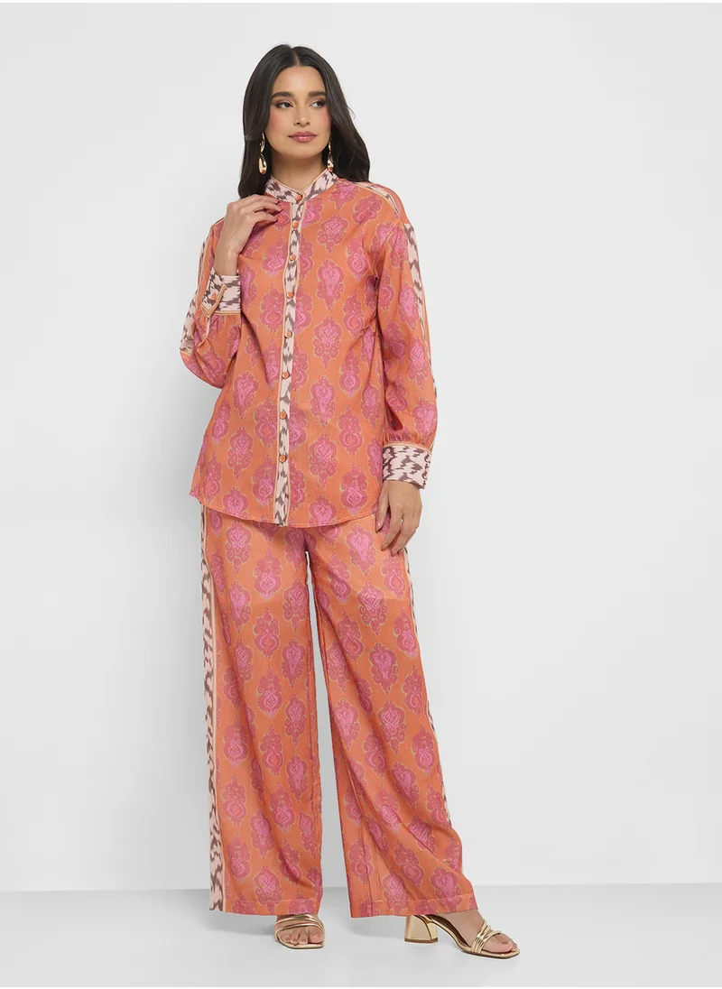 ايلا Printed Top & Pant Set