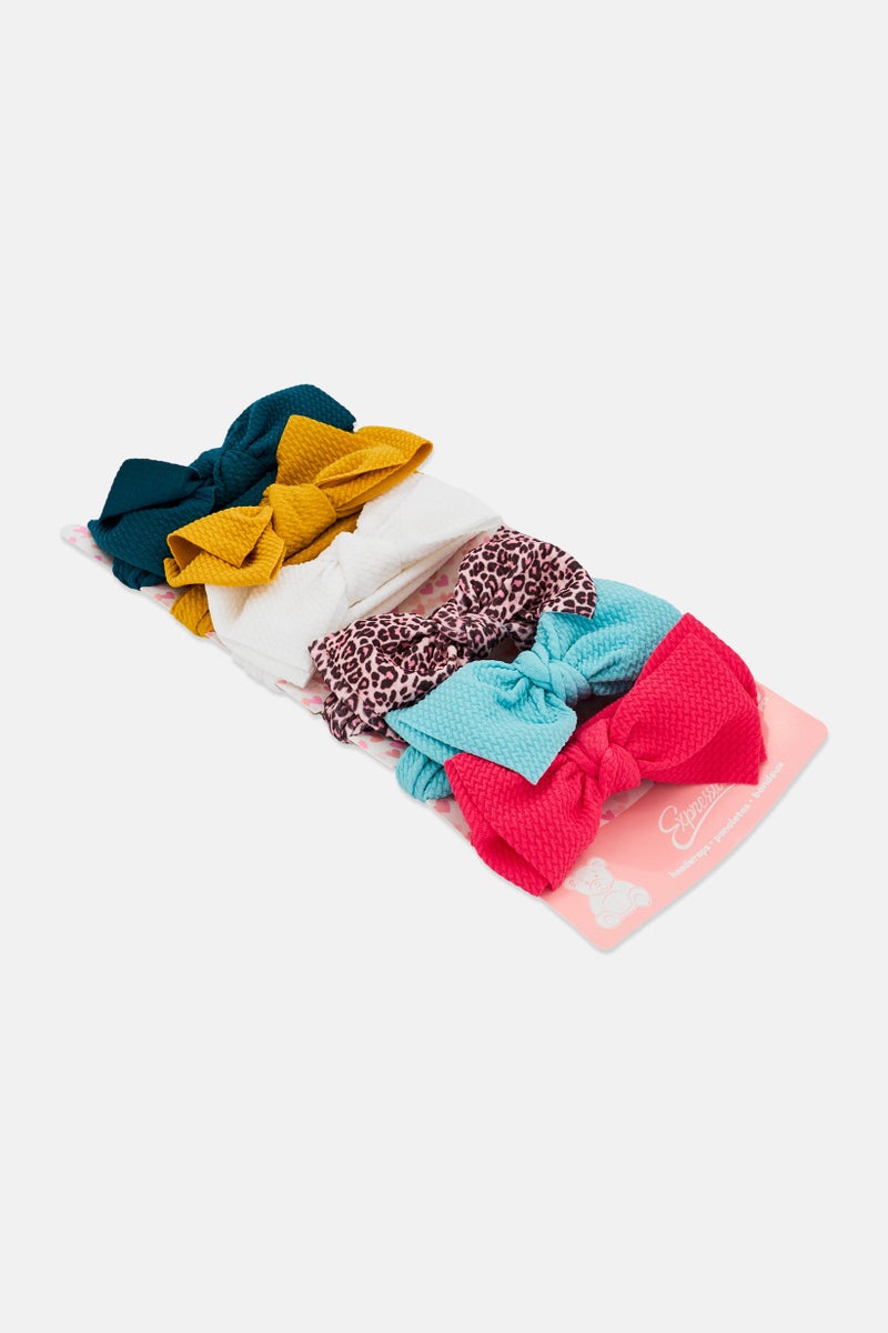 Expressions Toddlers Girl 6 Pieces Textured Headwraps, Multicolor - Image 2
