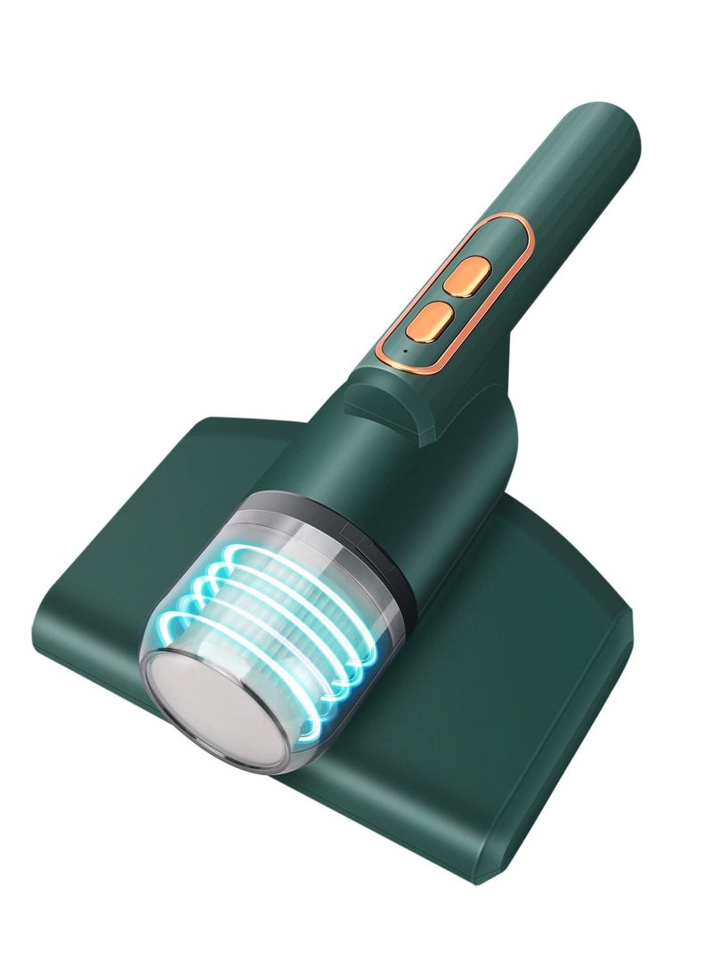 Bed Vacuum Cleaner,Handheld UV Mattress Cleaner,Wireless Mite Remover Cleaning Machine,Bed Dust Machine Effectively Clean Up Bed, Pillows, Cloth Sofas, and Carpets, Green - Image 1