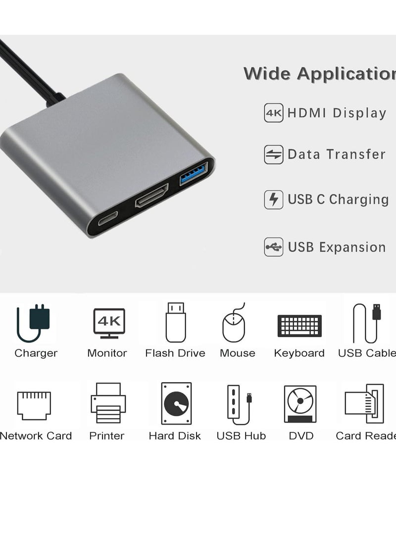 ELTRAZONE USB-C to HDMI Multiport Adapter with Charging Port – 4K Converter, USB 3.0 Adapter, Compatible with Mac, iPad Pro, MacBook, and Chromebook - Image 3