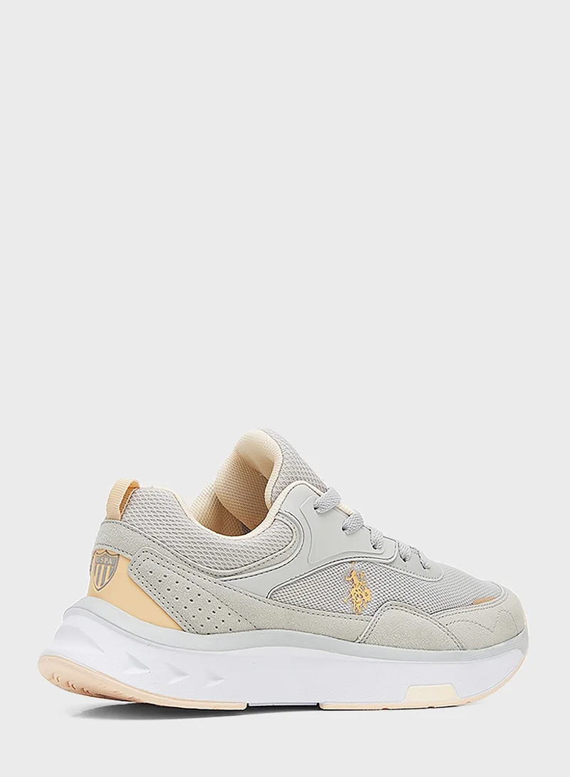 يو اس بولو Lace Up Low Top Sneakers
