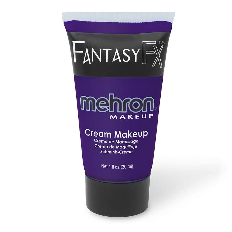 Mehron Makeup Fantasy FX Cream Makeup | Water Based | Halloween | Purple Face & Body Paint For Adults 1 fl oz (30ml) (Purple) - Image 1
