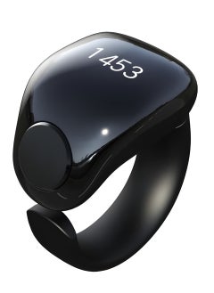 Generic Tasbih Smart Ring, Adjustable Ring Finger Counter with 2 Sizes (18/20mm), APP Support Digital Counter Prayer Reminder Rings, Waterproof 4 Digit Finger Counter Ring for Muslims (Black)  - Image 4