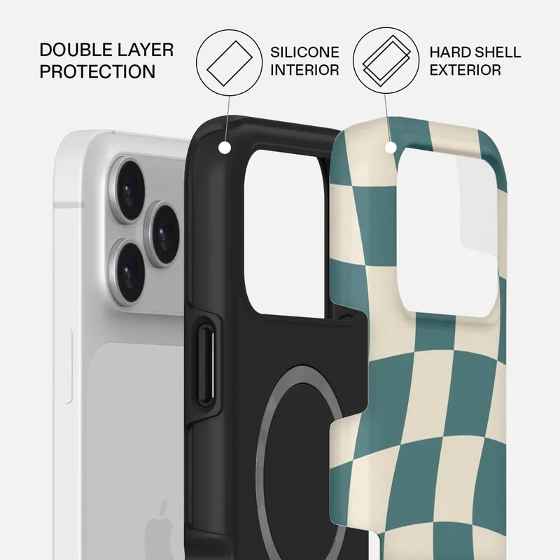 Mobcos Mobcos iPhone 17 Pro Checkmate Mood Premium Case Compatible with Hybrid Dual-Layer Hard Shell + Silicone Protection - Scratch-Resistant Shockproof Mobile Cover
