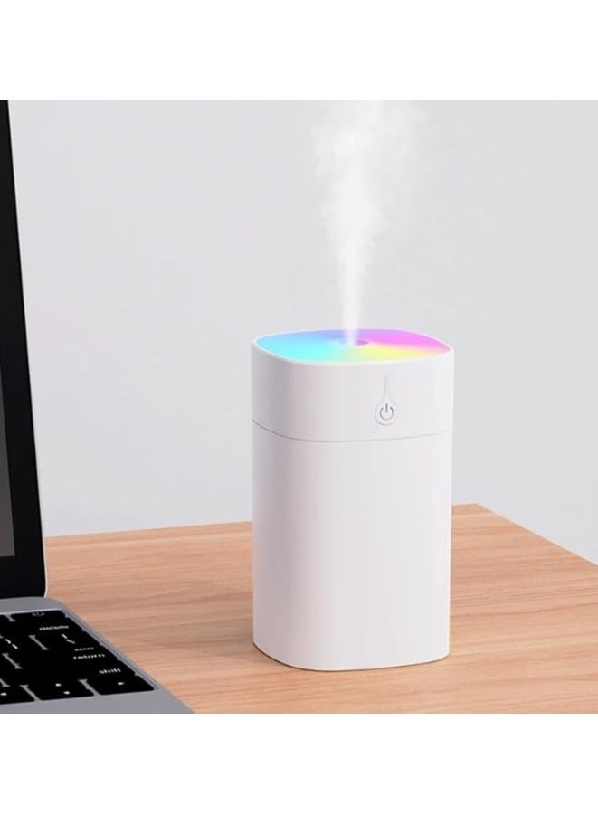VIO Mini Portable Rainbow Cup Humidifier with USB Connecter Small Cool Mist Aromatherapy Air Humidifier Large Spray Humidification LED Night Light Suitable for Cars Office Bedroom Home - Image 2