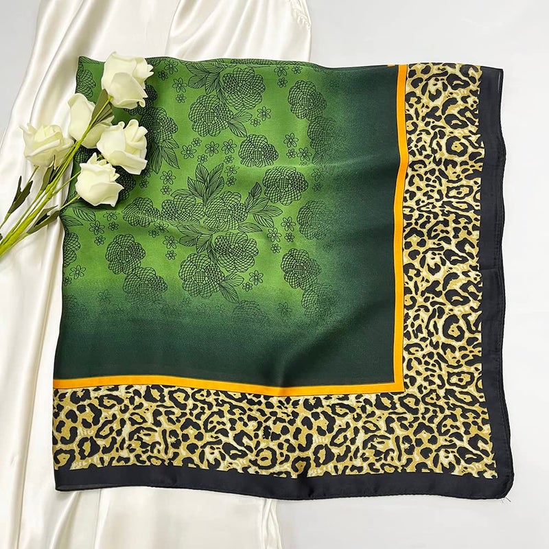 Julunar Silk Like Head Scarf for Women - Satin Large Hair Scarves - 35" Square Silk Hair Wrap for Sleeping with Gift Packed - Image 2
