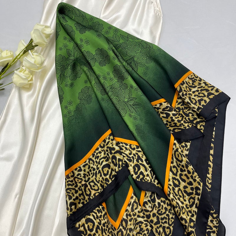 Julunar Silk Like Head Scarf for Women - Satin Large Hair Scarves - 35" Square Silk Hair Wrap for Sleeping with Gift Packed - Image 3