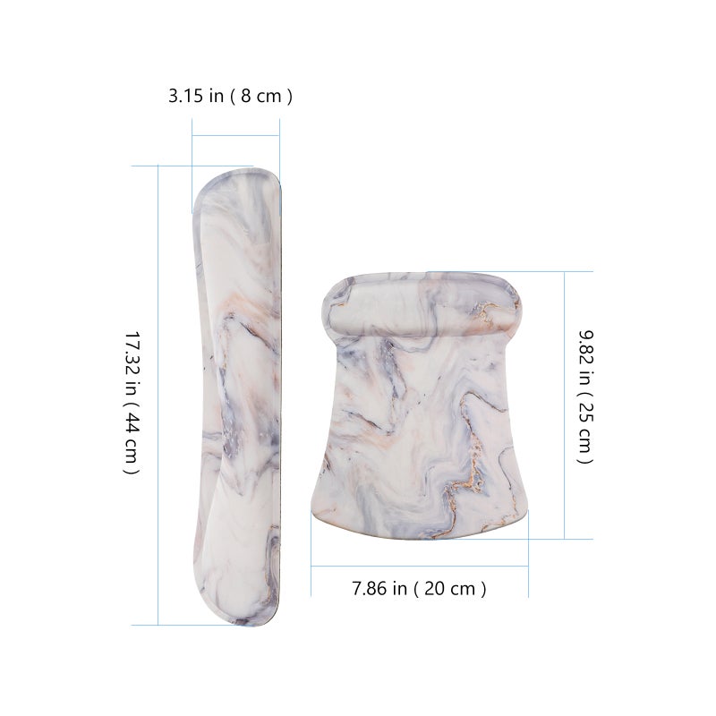 Wrist Rest Pads for Keyboard and Mouse,Desk Pad Set with Anti-slip Base for Stability - Image 2
