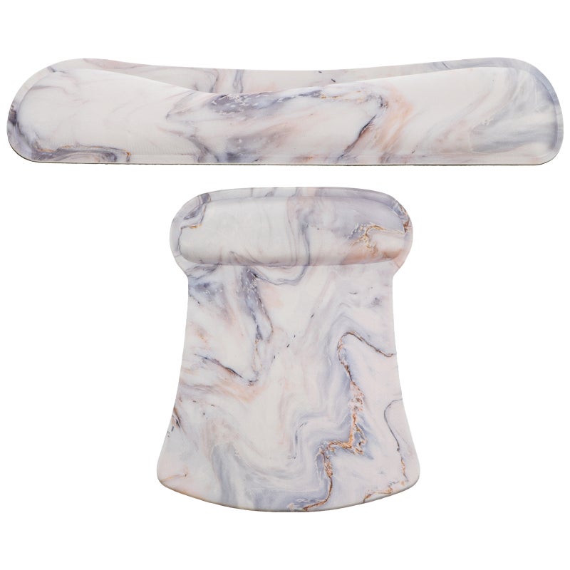 Wrist Rest Pads for Keyboard and Mouse,Desk Pad Set with Anti-slip Base for Stability - Image 1