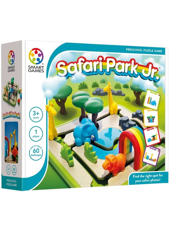SmartGames لعبة بازل حديقة السفاري للأطفال الصغار مع 60 تحديًا للأعمار من 3 سنوات وما فوق - Image 3
