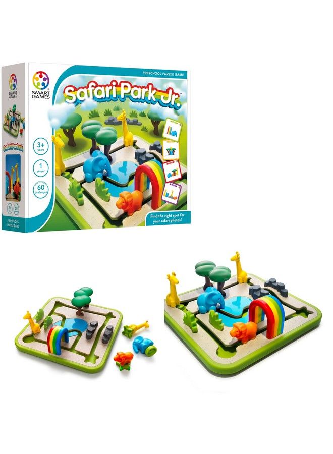 SmartGames لعبة بازل حديقة السفاري للأطفال الصغار مع 60 تحديًا للأعمار من 3 سنوات وما فوق - Image 1