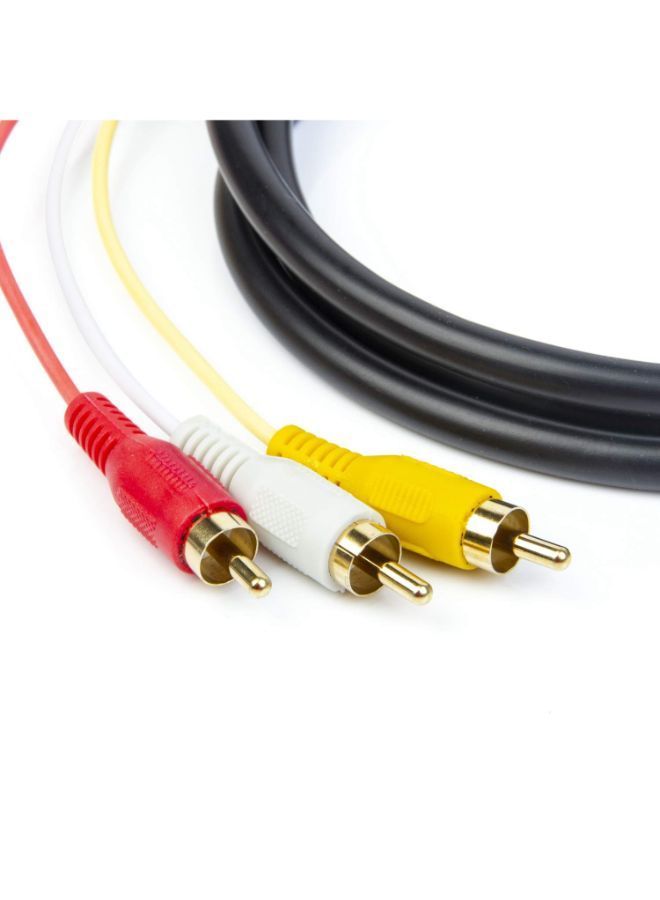 NIBEMINENT HDMI Male To 3 RCA Audio Video Cable Black - Image 3