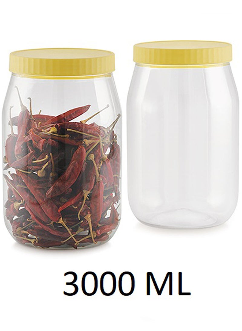 Sunpet Round Spice Jar White/Yellow 3000ml - Image 3