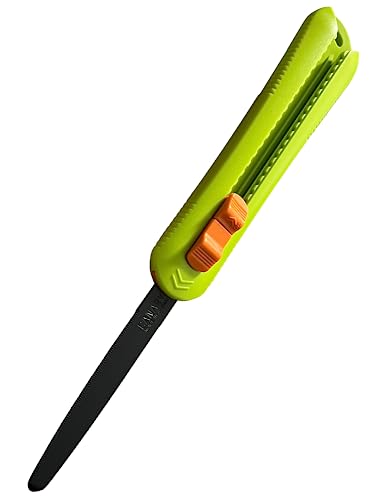 CANARY Box Cutter Retractable Blade, Safety Corrugated Cardboard Cutter Knife [Non-Stick Fluorine Coating Blade], Made in JAPAN, Green (DC-30F-1) - Image 1