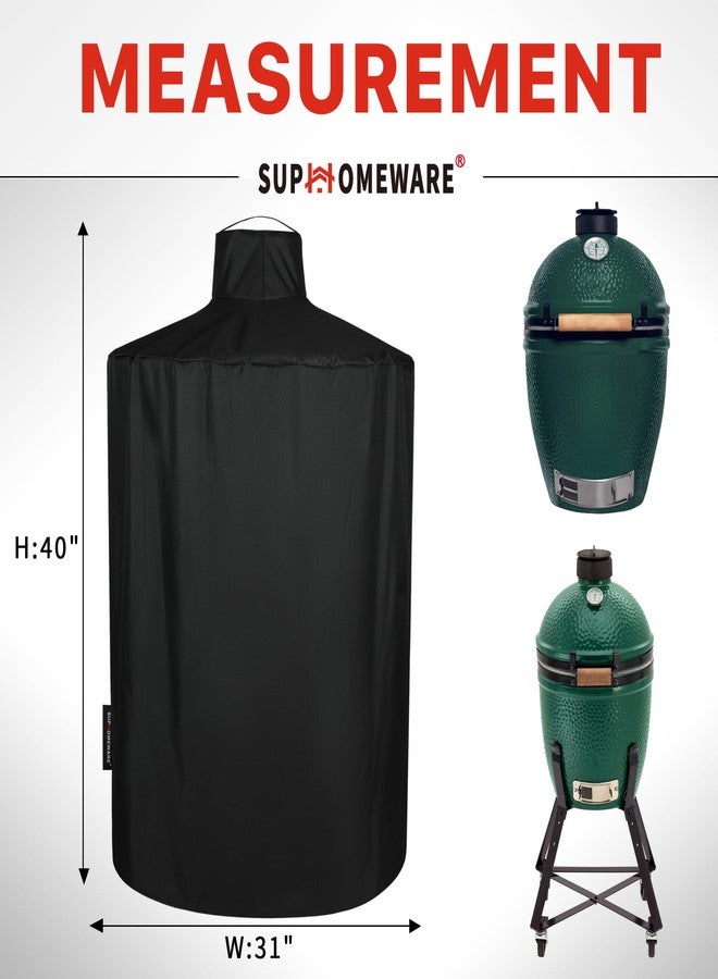 Suphomeware BBQ Grill Cover for Large Big Green Egg, Waterproof Resistant and Heavy Duty Smoker Barbecue Cover - Image 2