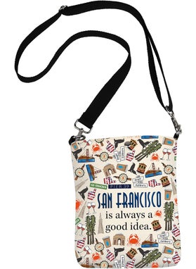 WCGXKO WCGXKO San Francisco Gift San Francisco Skyline Gift San Francisco Zipper Pouch Makeup Bag (San Francisco XK) 
