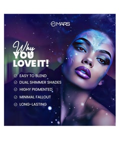 Mars MARS Northern Lights In A Pan Shimmery Eyeshadow Powder With Dual Tone Shimmer Shades  Single Swipe Pigtation   Easy To Blend   0.5Gm   04 Canadian Gleam  Pink Multicolor  - Image 2