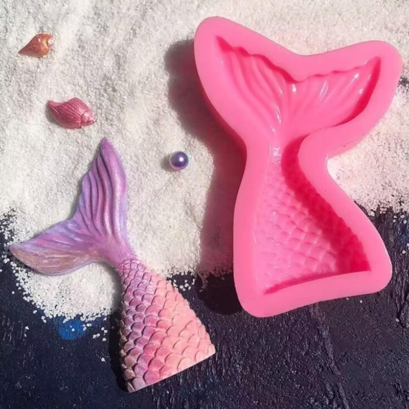 AIMEIKI Seashell Silicone Molds  AIMEIKI 5 Pack Marine Theme Cake Fondant Silicone Molds Seashell Conch Starfish Baking Molds for Decorating Cake Candy Chocolate DIY Craft Projects - Image 3